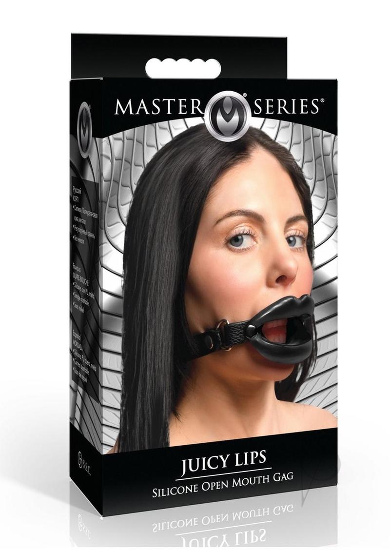 Ms Juicy Lips Open Mouth Gag Blk