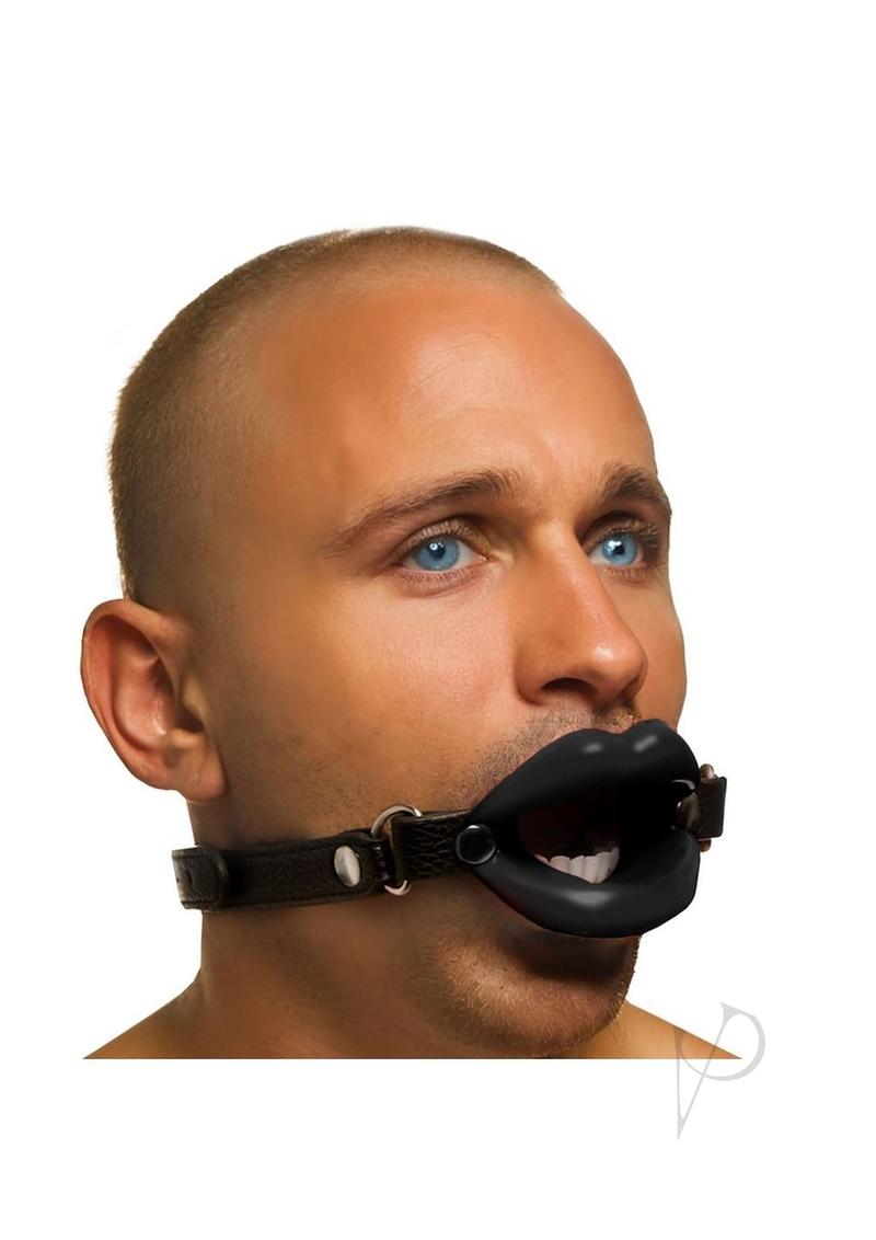 Ms Juicy Lips Open Mouth Gag Blk