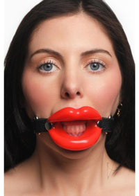 Ms Juicy Lips Open Mouth Gag Red