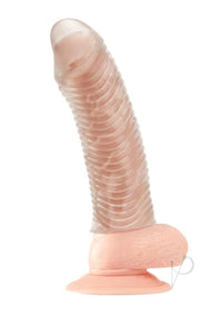 Wavy Ribbed Penis Extension 6.5 Clr