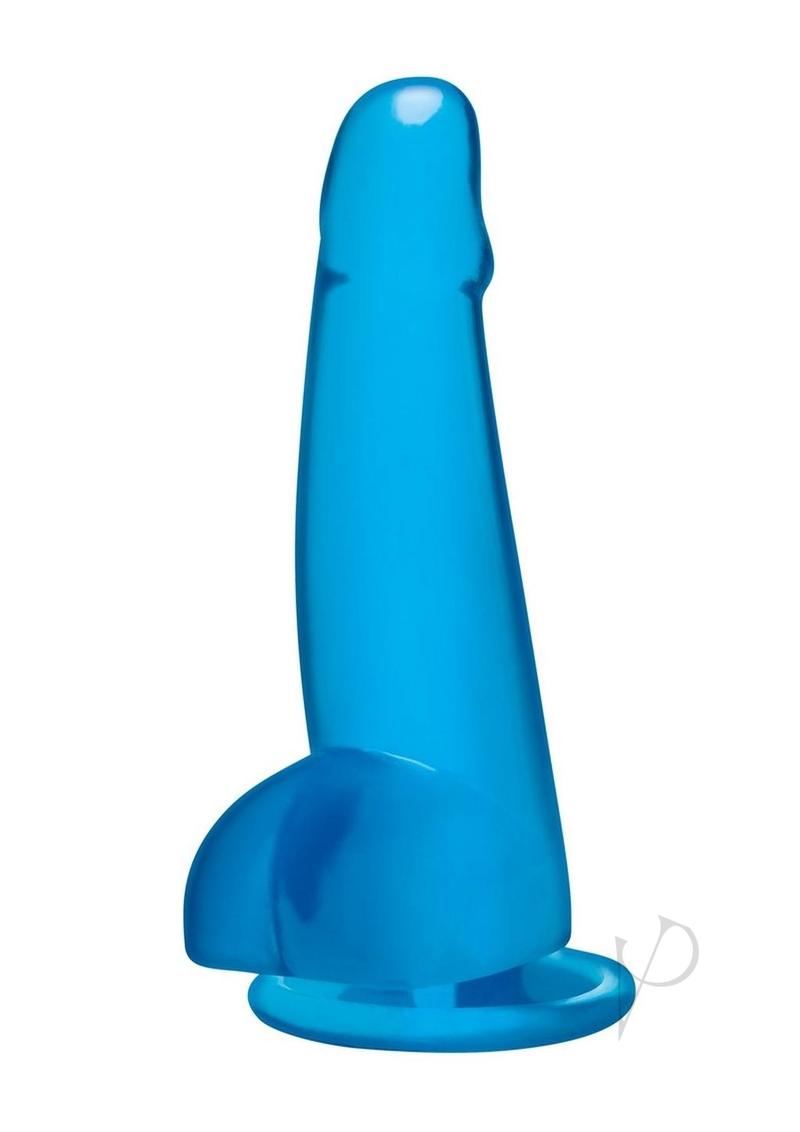 Suction Cup Dildo W/balls 5.75 Blu