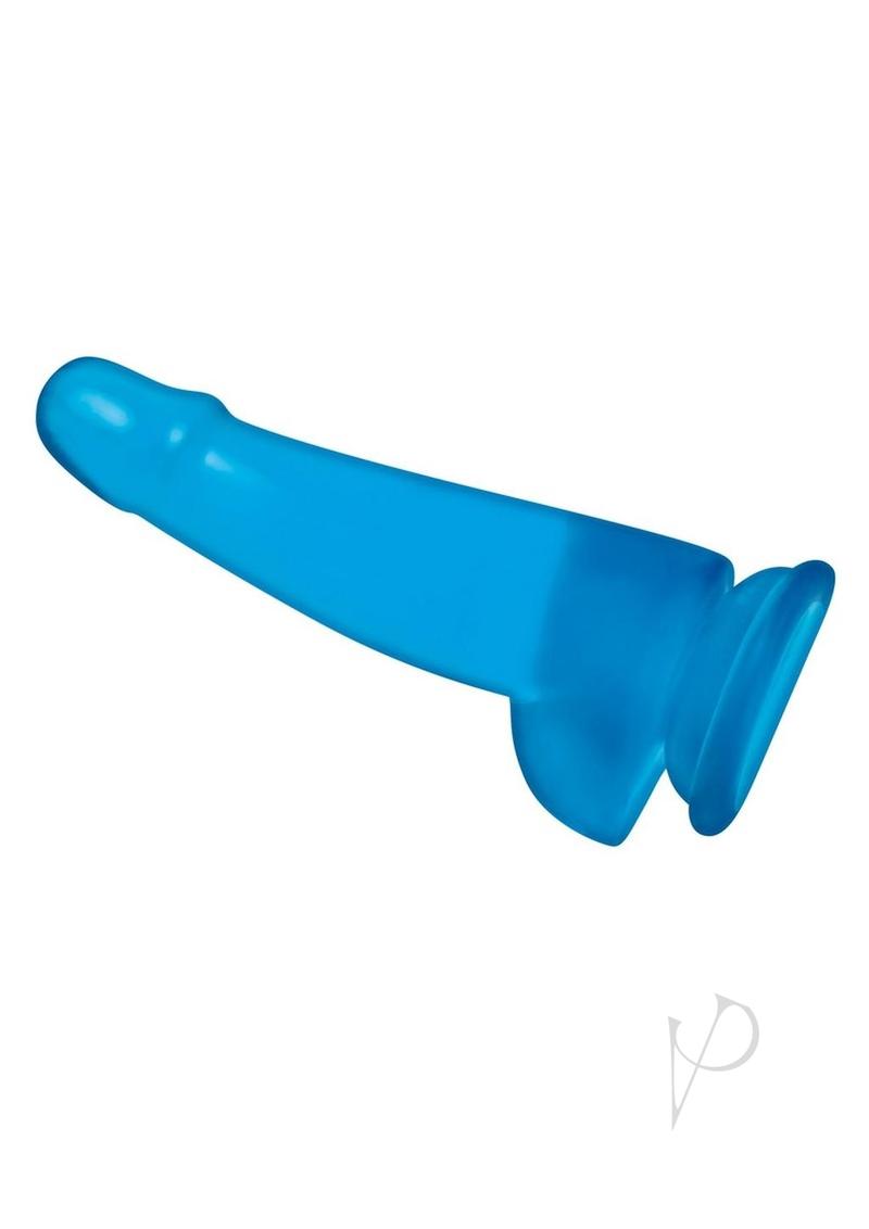 Suction Cup Dildo W/balls 5.75 Blu