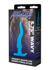 Wavy Butt Plug 5.75 Blue