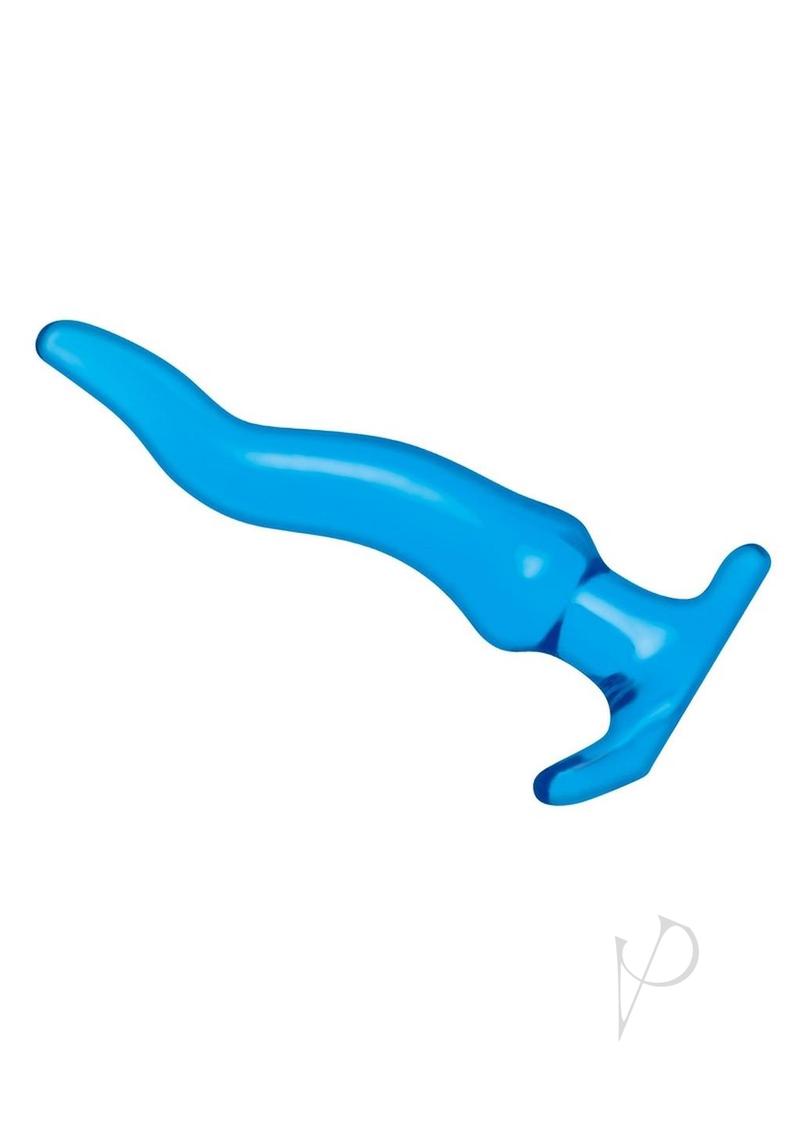 Wavy Butt Plug 5.75 Blue