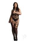 Suspender Bodystocking Qn Blk