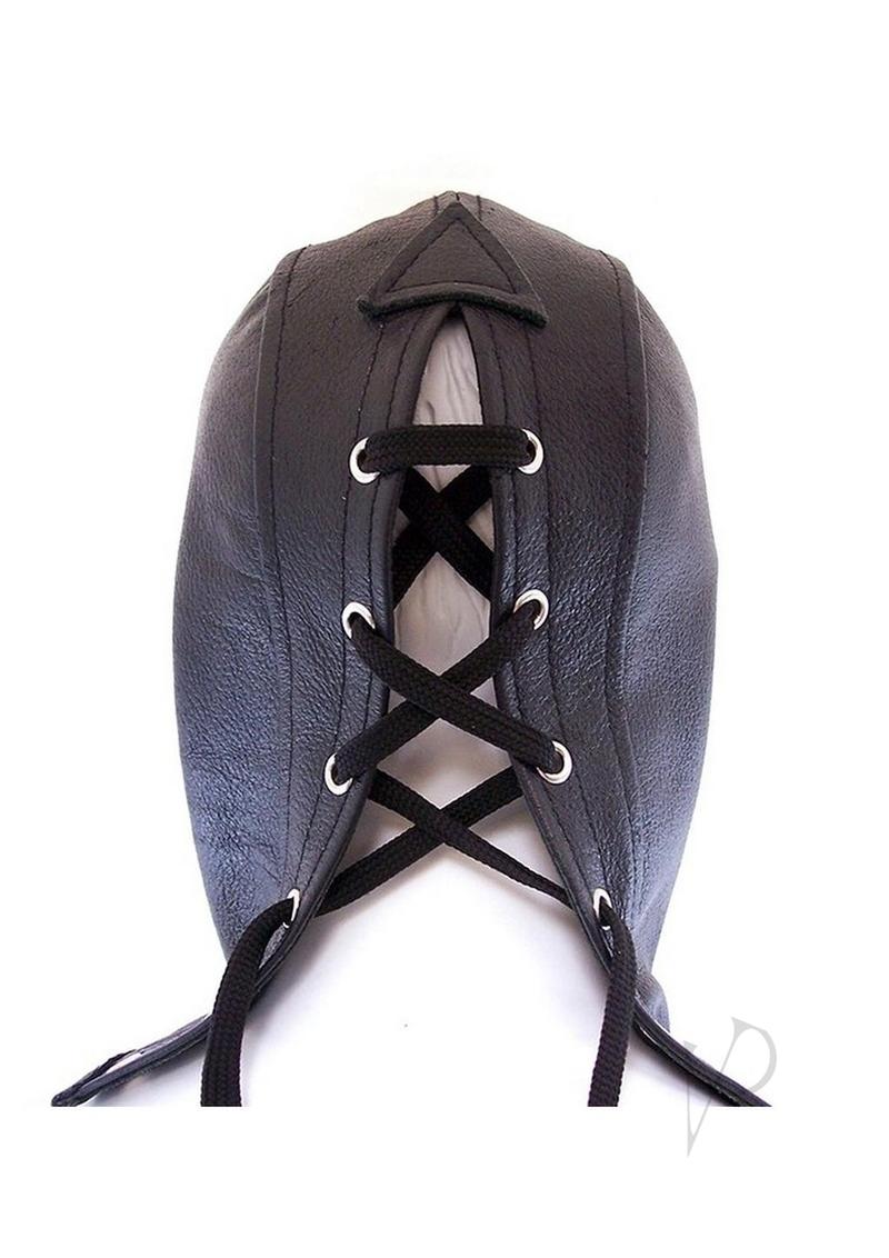Leather Zip Mask Black
