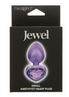 Jewel Small Amethyst Heart Plug