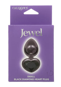 Jewel Small Black Diamond Heart Plug