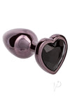 Jewel Small Black Diamond Heart Plug
