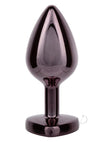 Jewel Large Black Diamond Heart Plug