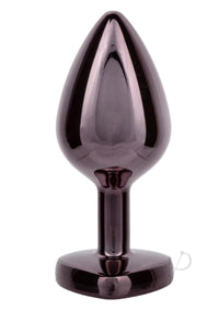 Jewel Large Black Diamond Heart Plug