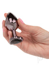 Jewel Large Black Diamond Heart Plug