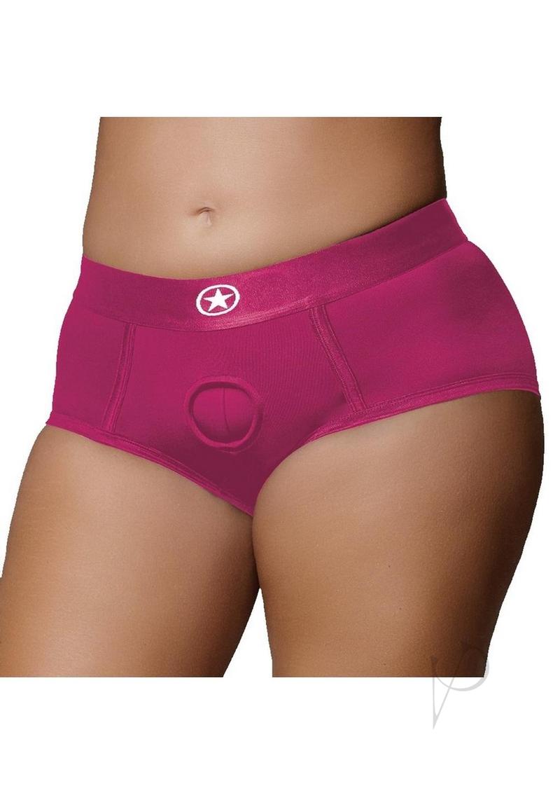 Ouch Vibe Strap On Brief Xl/xxl Pink