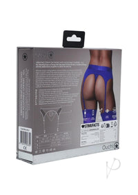 Ouch Vibe Strap On Thong M/l Blue