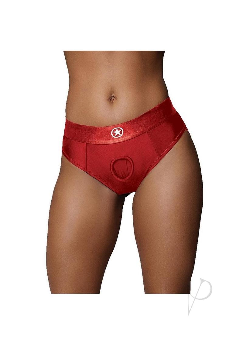 Ouch Vibe Strap On Thong M/l Red