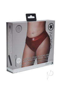 Ouch Vibe Strap On Thong Xl/xxl Red