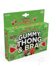 Sweet Sour Gummy Thong And Bra Red