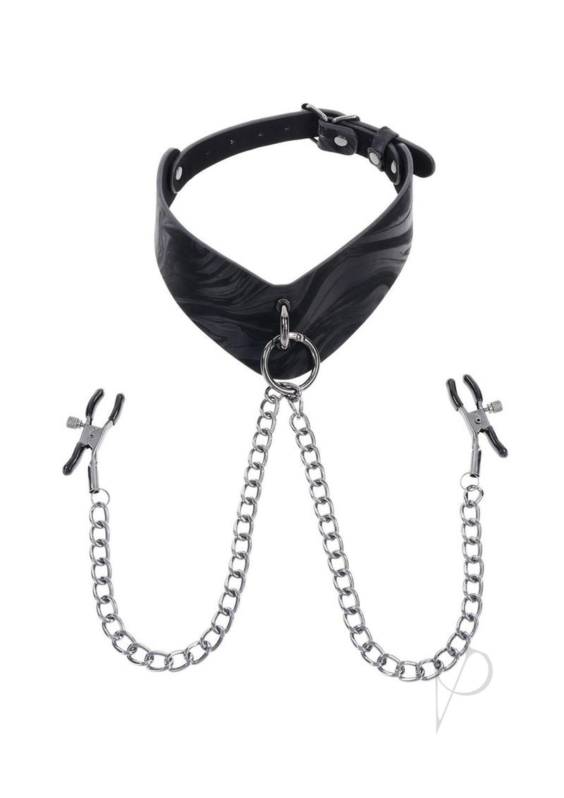 Velvet Noir Collar Removeable Clamps