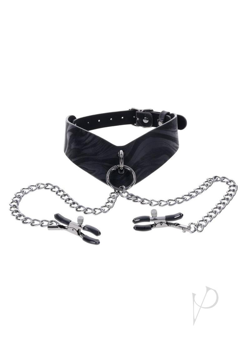 Velvet Noir Collar Removeable Clamps