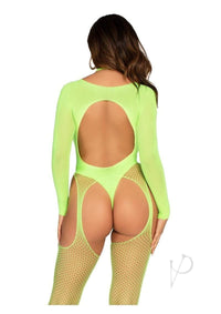 Fishnet Halter Suspend Body Teddy 2pc Gr