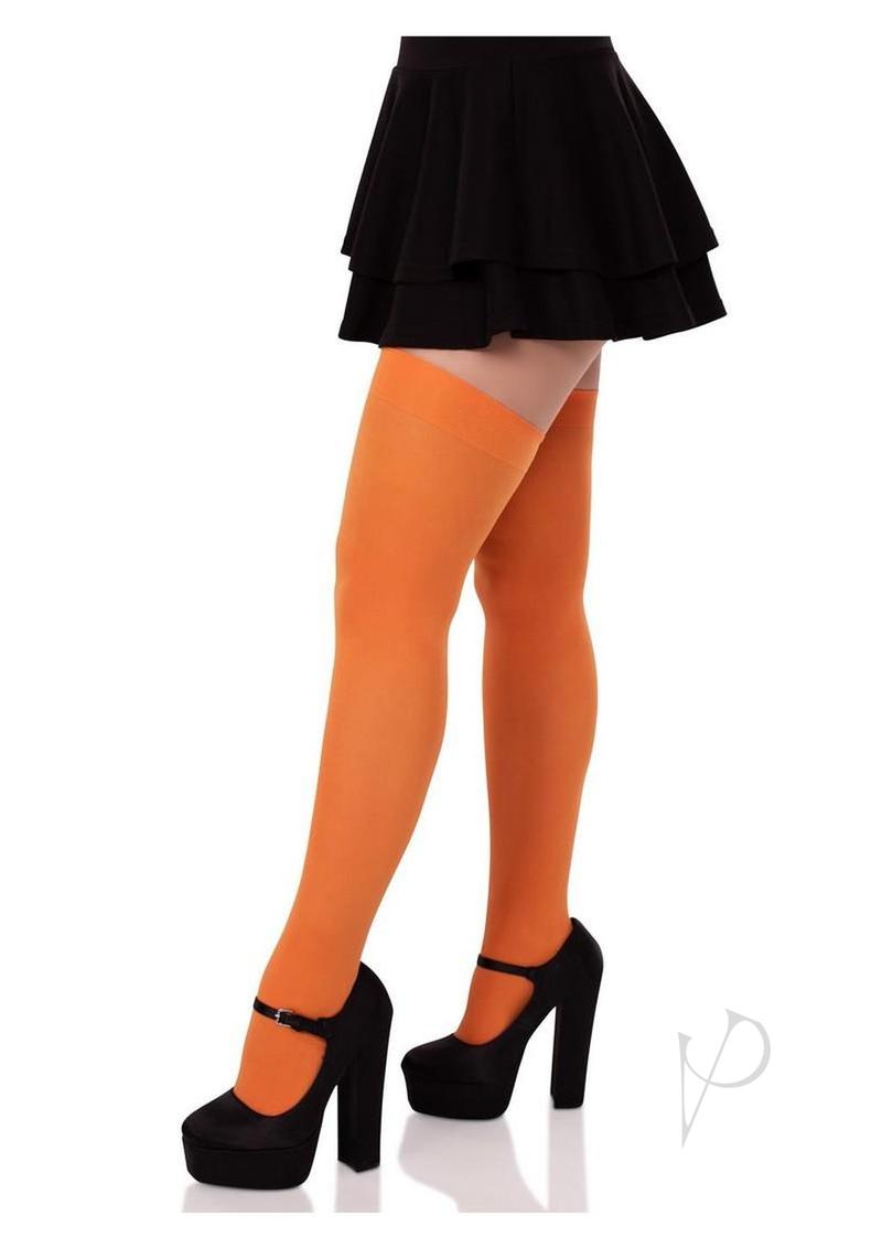 Nylon Over The Knee Orange O/s