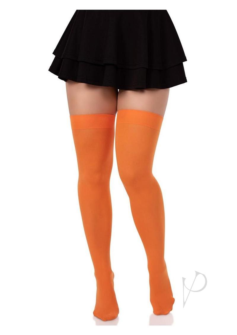 Nylon Over The Knee Orange O/s