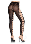 Seamless Opaque Cut Foot Tights Blk Os