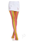 Neon Rainbow Striped Tights Multicolor O