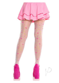 Rosette Jacquard Spandex Tights Multi Os