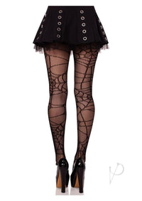 Spiderweb Net Tights Black O/s
