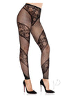 Lace And Net Illusion Footless Tights Bl
