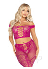 Net Lace Shoulder Foot Tight 2pc Mag Os