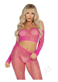 Rhines Fishnet Crop Foot Tights Nmag Os