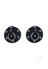 Leather Studded Nipple Covers Blk