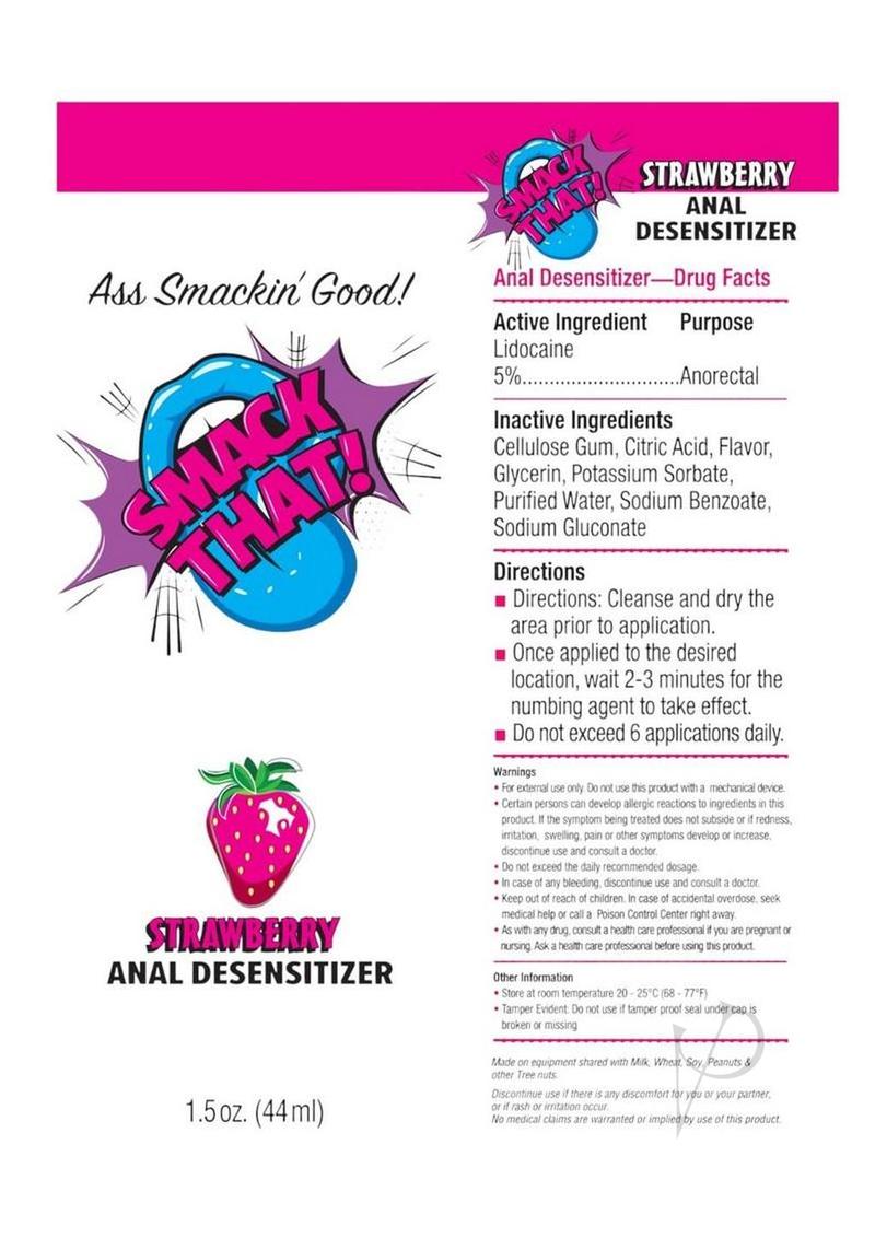 Smack That Anal Desense Strawberry 1.5oz