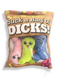 Suck A Bag Of Dicks Pillow 5 Dicks