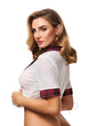 Teachers Pet Schoolgirl Top - Wine