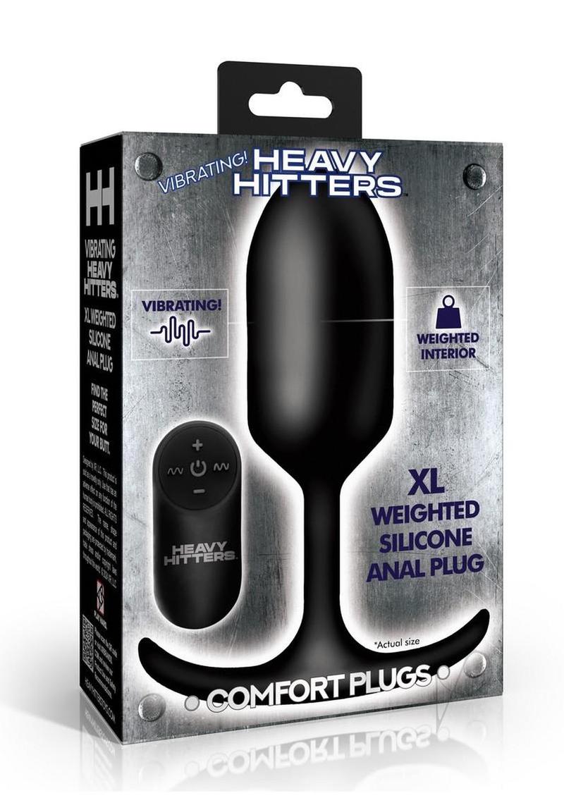 Vibrating Weight Silicone Plug Xl Blk