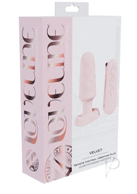 Loveline Velvet Plug Remote Pink