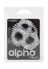 Alpha Silicone Beaded Rings Clear