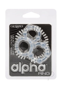 Alpha Silicone Beaded Rings Clear