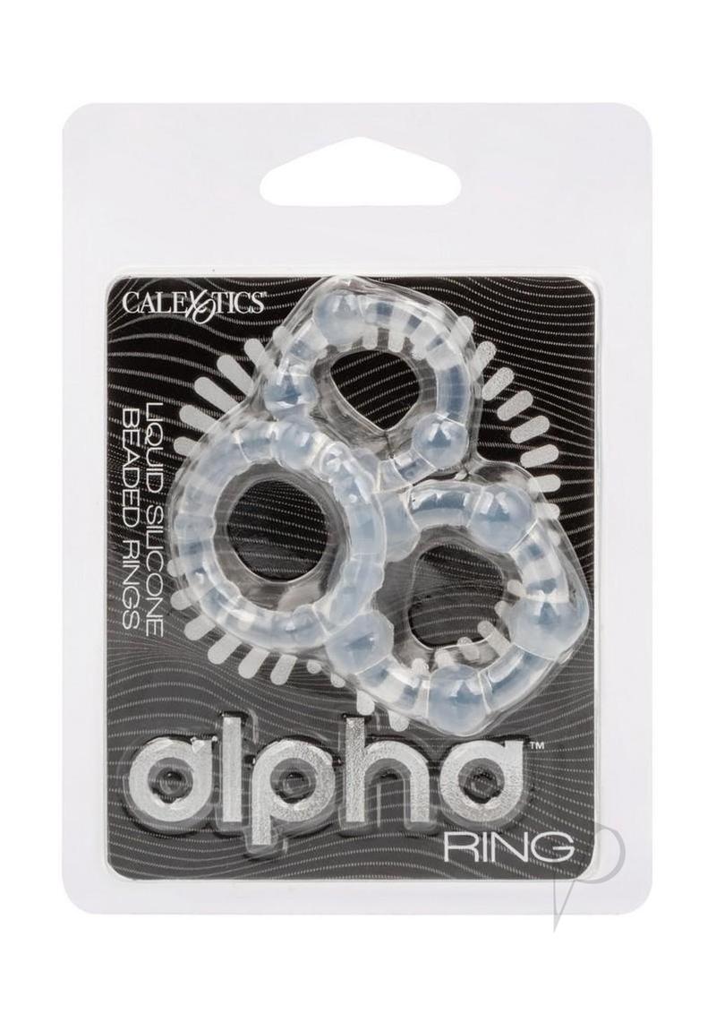 Alpha Silicone Beaded Rings Clear