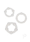 Alpha Silicone Beaded Rings Clear