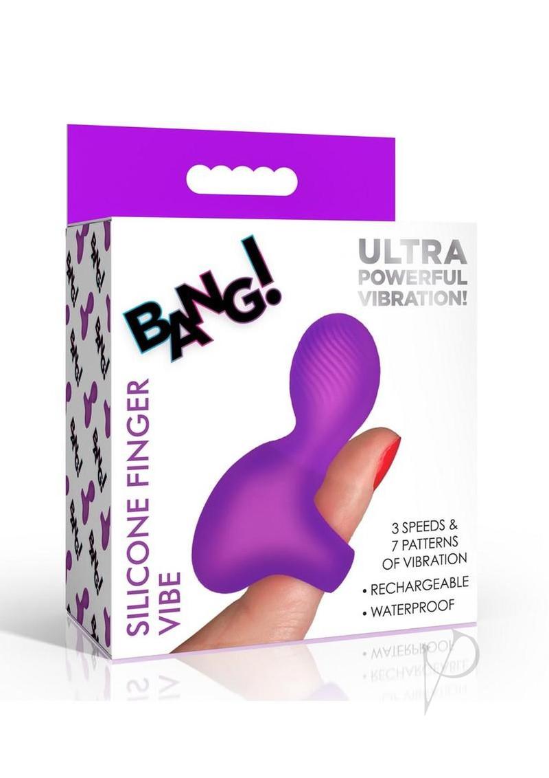 Bang Silicone Finger Vibe Purple