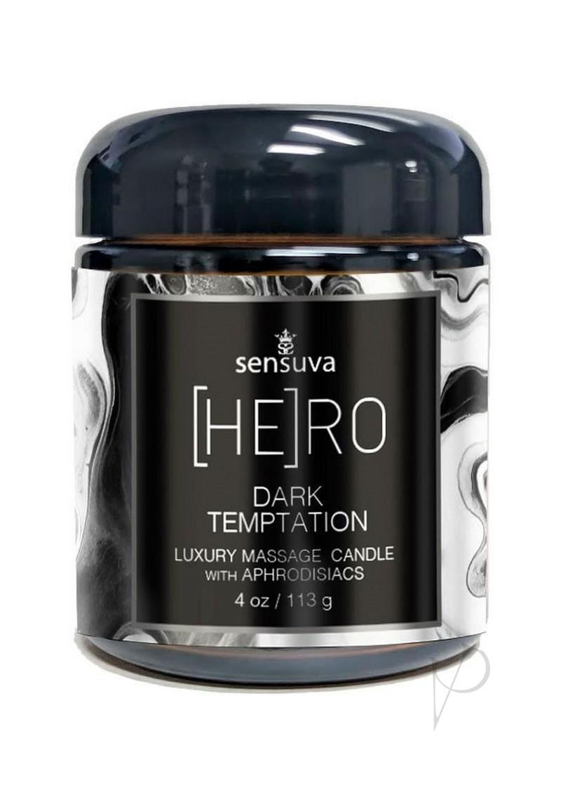 Hero Dark Temptation Massage Candle 4oz