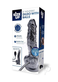 Su Ripple Inflate Dildo W/balls 6 Blk