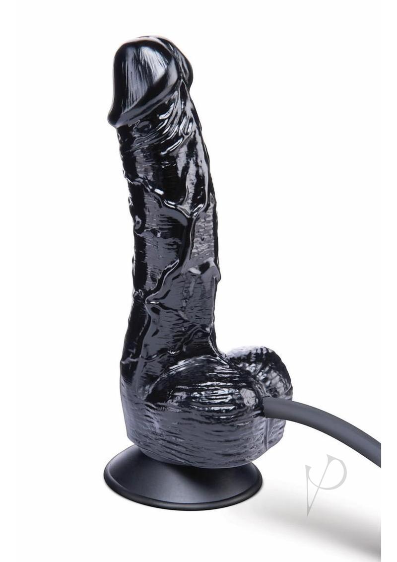Su Ripple Inflate Dildo W/balls 6 Blk