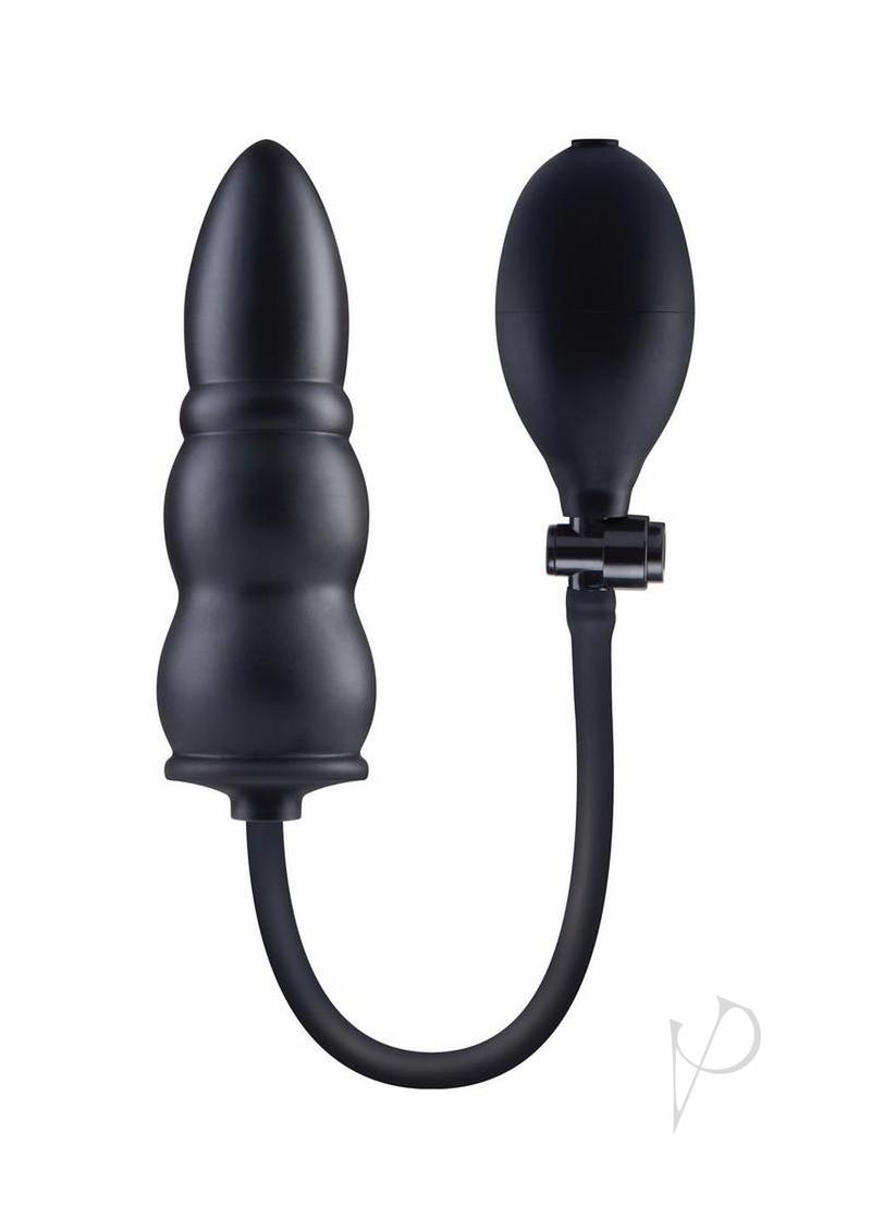 Su Ripple Inflate Butt Plug 5.5 Blk