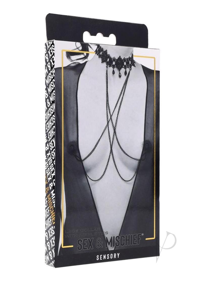 Sandm Lace Collar W/ Nipple Ties