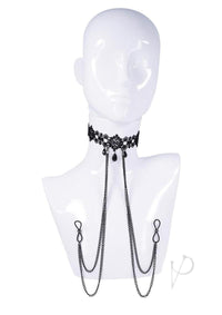 Sandm Lace Collar W/ Nipple Ties